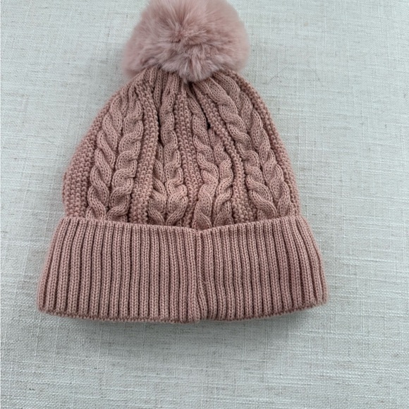 lululemon athletica Blush Cable Knit Beanie with Pom-Pom